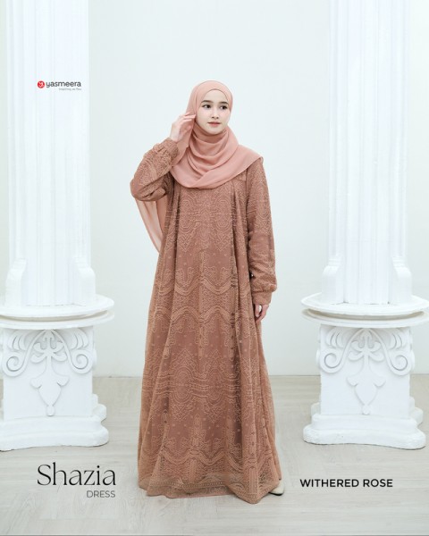 Yasmeera Gamis Shazia Whitered Rose