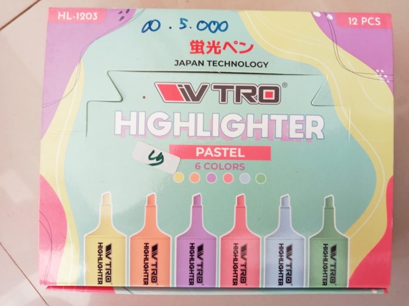 Highlighter Spidol warna