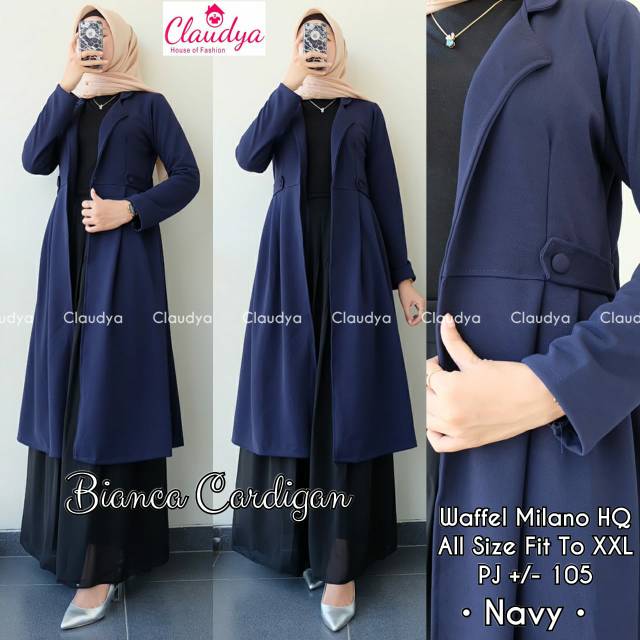 gamis BIANCA CARDIGAN navy