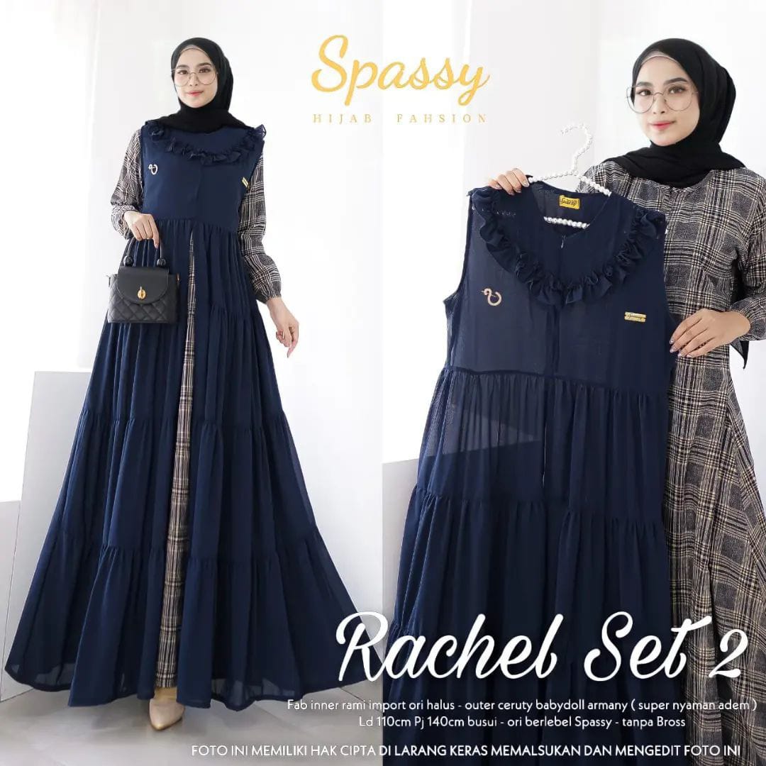 gamis RACHEL SET biru