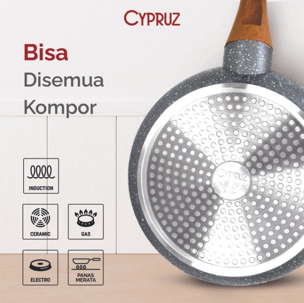 Cypruz Official - Cypruz MARBLE Cookware Set BASIC 5pcs PI-0901 XL GREY