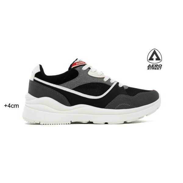 Aerostreet 37-44 Boston Natural Hitam Hitam - Sepatu Sneakers Casual