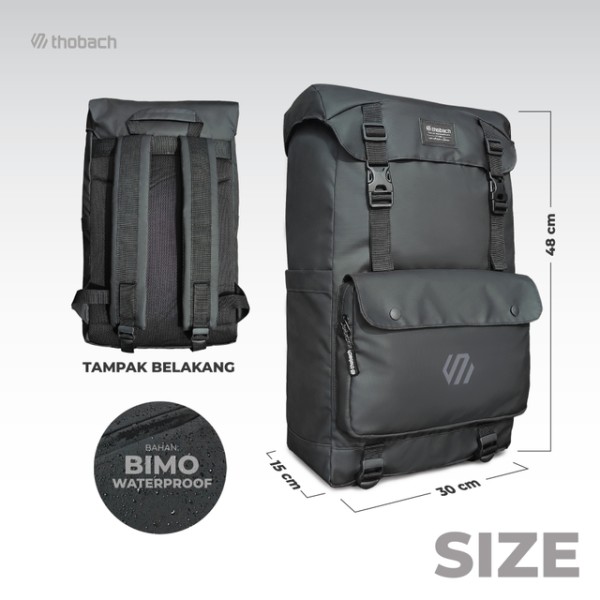 Thobach Ransel Backback Draco Black Hitam