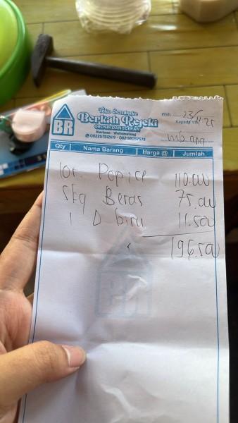 Belanja mbak ana nota