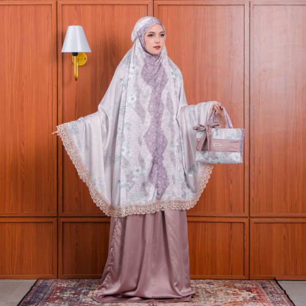 qaydstoreid - Free Sejadah Mukena Zahra 2in1 Armani Silk Premium Jumbo Mewaah Jumbo Zahra Moca