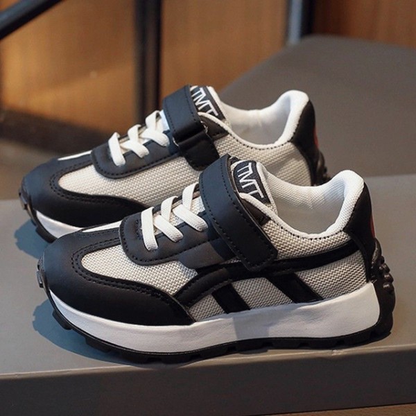 Meonky Sepatu anak laki-laki perempuan Sneakers Q53 Hitam