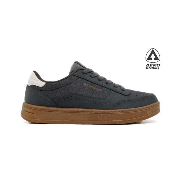 Aerostreet 37-44 Austin Coklat Gum Abu Tua Abu Tua - Sepatu Sneakers Casual