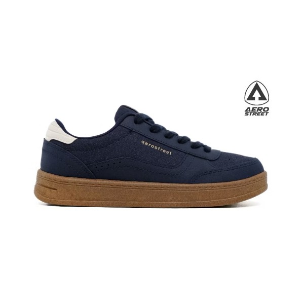 Aerostreet 37-44 Austin Coklat Gum Hitam Hitam - Sepatu Sneakers Casual