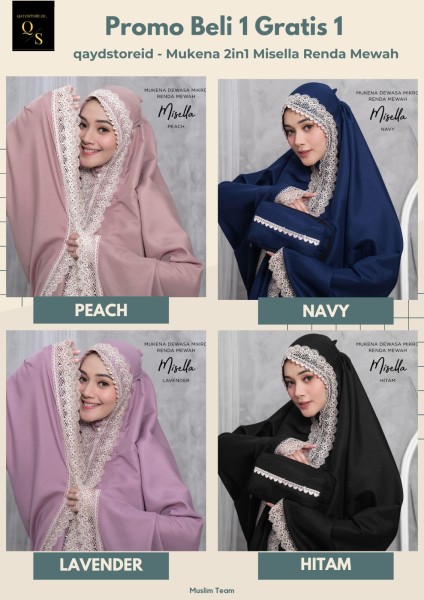 Mukena Misella Renda Mewah Beli 1 Gratis 1