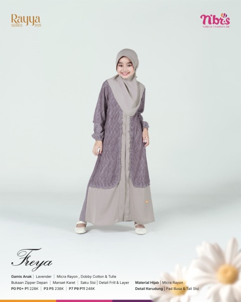 Freya Gamis Anak Lavender