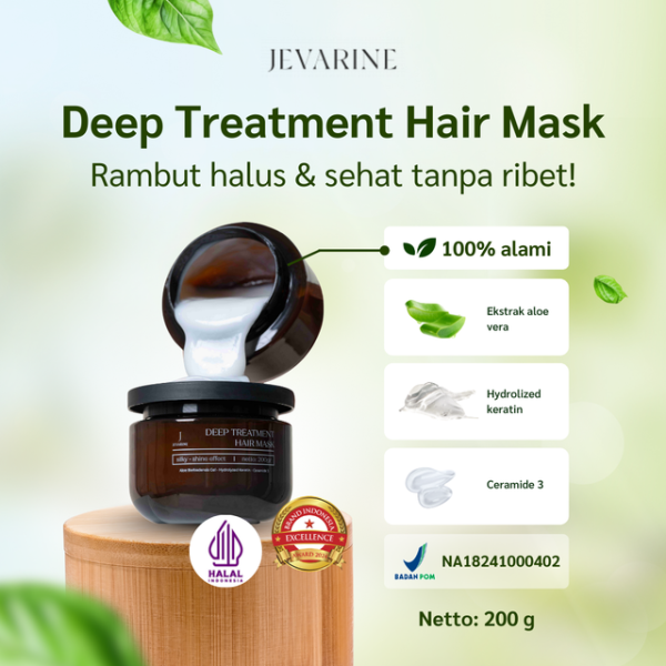Jevarine - Deep Treatment Hair Mask 200gr Coklat