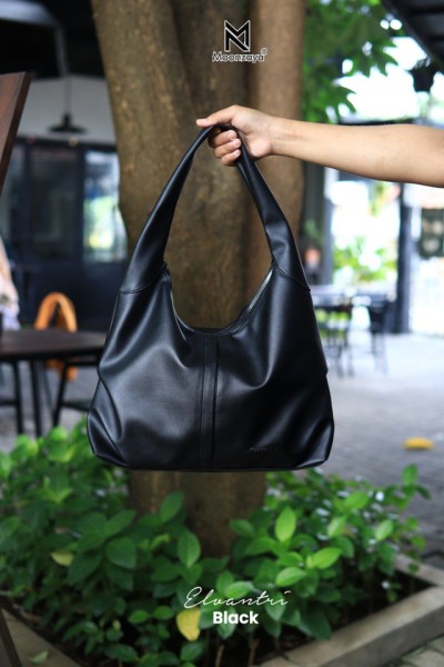 Moonzaya - ELVANTRI BAG BY MOONZAYA TAS TOTEBAG WANITA TAS HOBO WANITA ELVANTRI BLACK