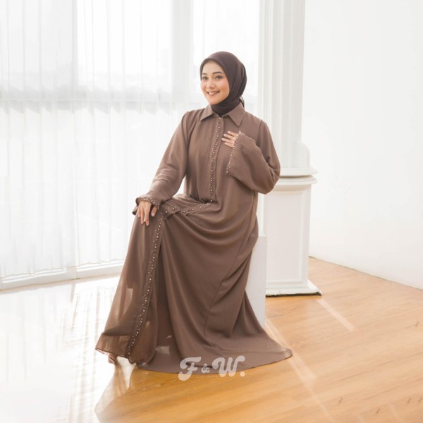 Sakura Baru Gamis Dewasa Abaya Dress Zaira Payet all size