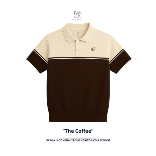 Nawla Polo shirt Horizon Coffee