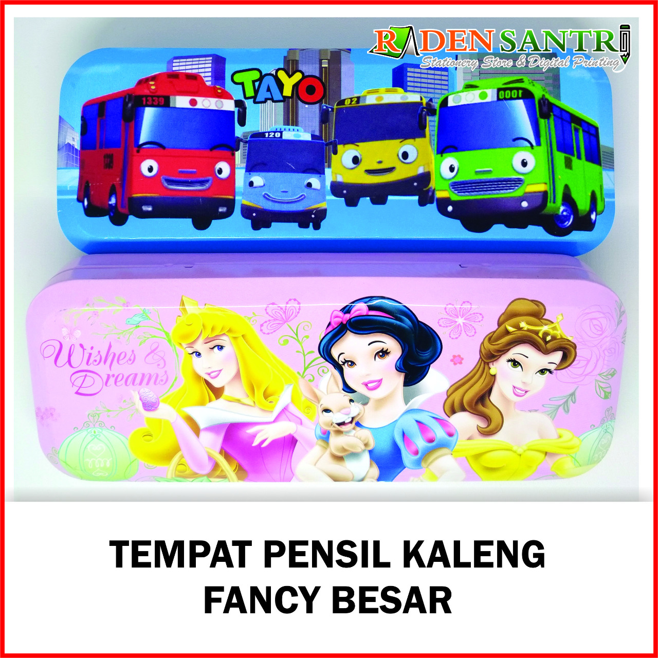 tempat pensil kaleng fancy besar