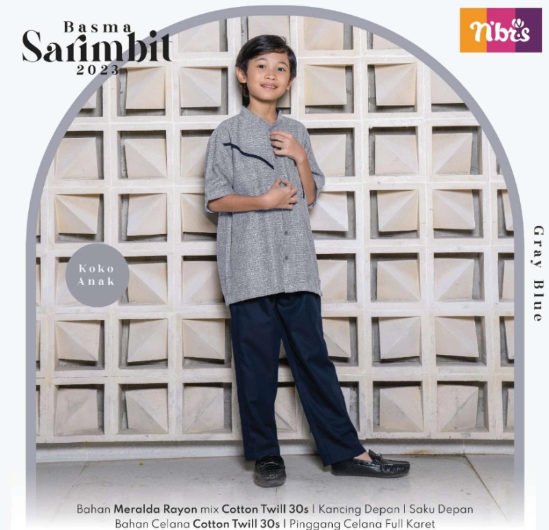 BASMA KOKO ANAK GRAY BLUE L8