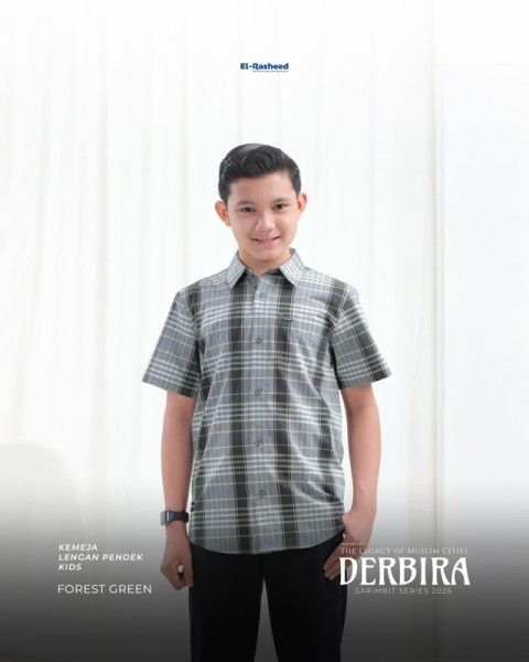 Yasmeera Official - SARIMBIT 2026 DERBIRA SERIES WARNA FOREST GREEN XXL KMJ ANAK L. PENDEK