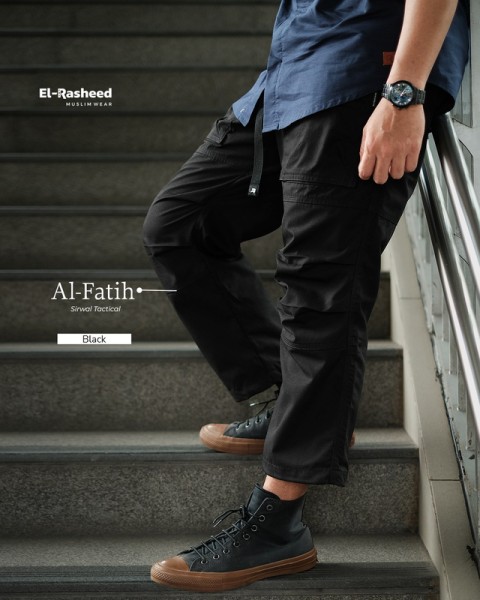 Celana Sirwal Tactical by Yasmeera x el Rasheed Hitam