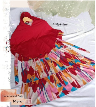 GAMIS TANIA LAUREL KIDS + HIJAB