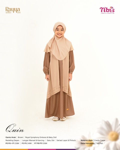 Quin Gamis Anak Brown