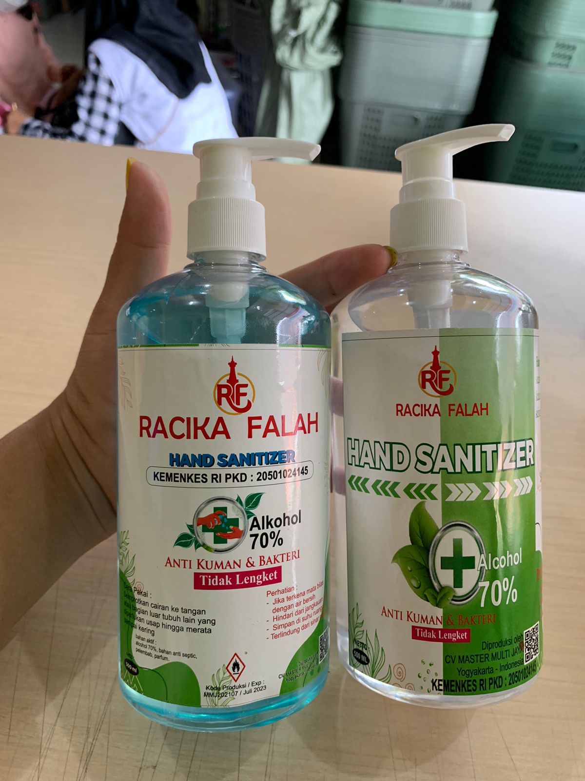 Hand sinitizer gel pump 500ml