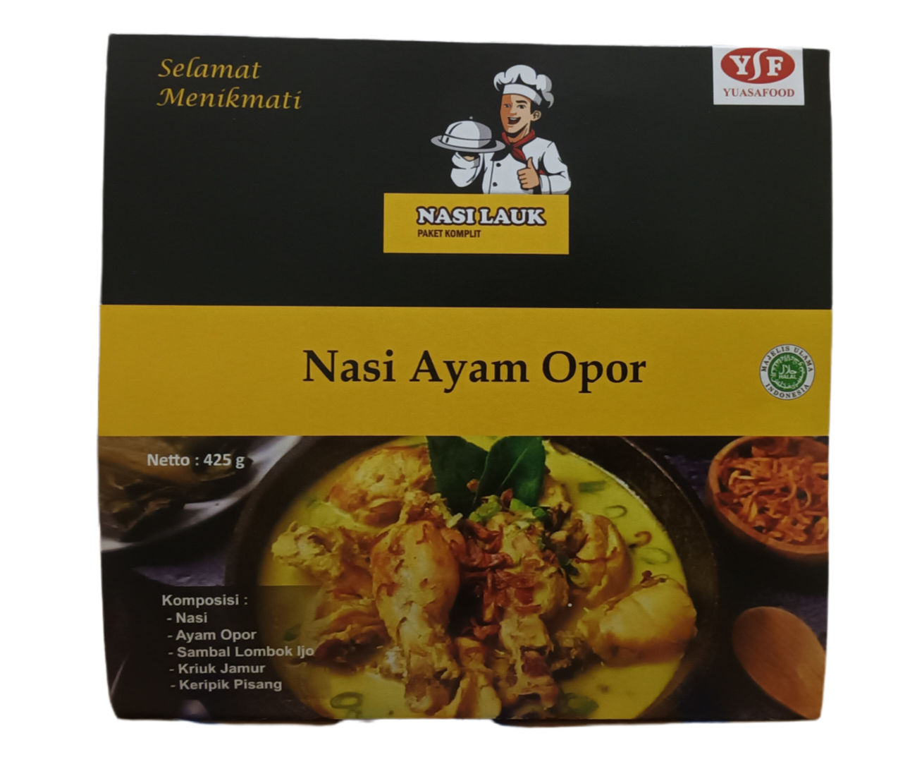 Nasi Lauk - Nasi Ayam Opor | makanan siap saji dengan pemanas