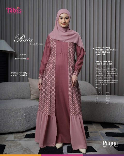 Raia Gamis Dewasa Blush Rose
