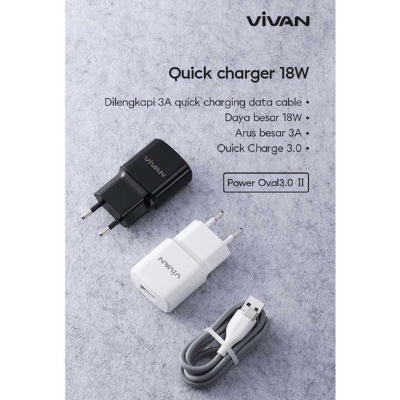 CHARGER VIVAN POWER OVAL 3.0 TYPE C