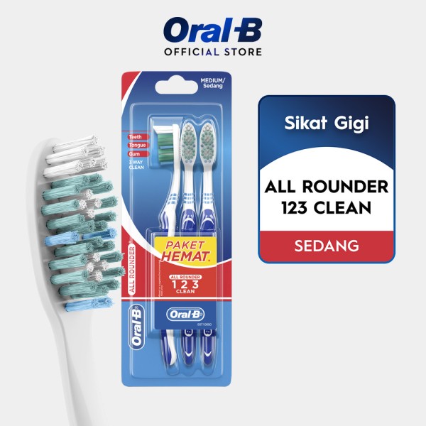 Sikat Gigi Oral-B Toothbrush 123 Medium