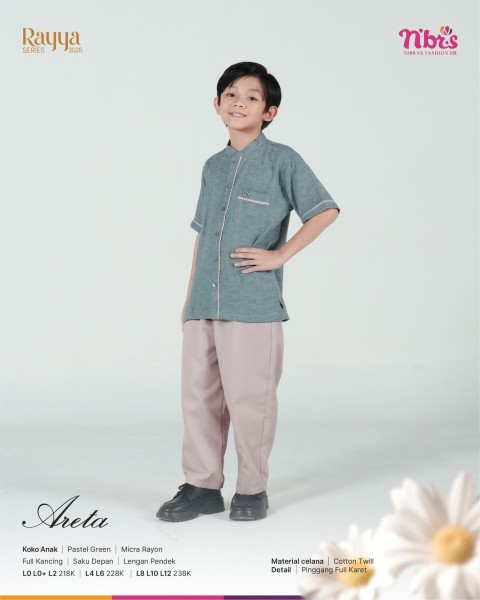Areta Koko Anak Pastel Green