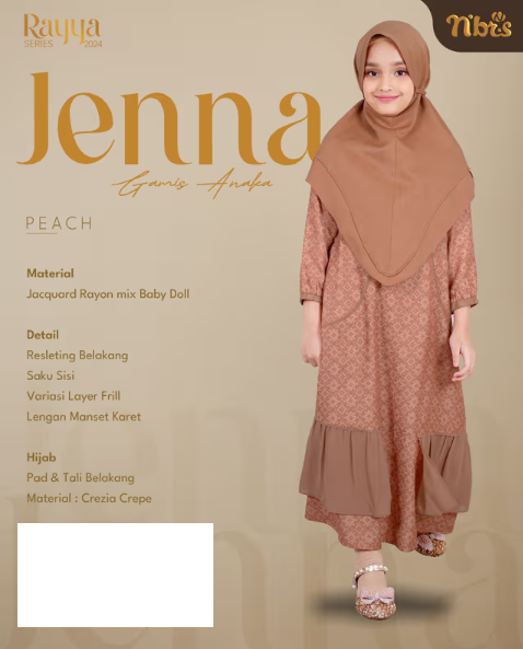 JENNA GAMIS ANAK PEACH P0