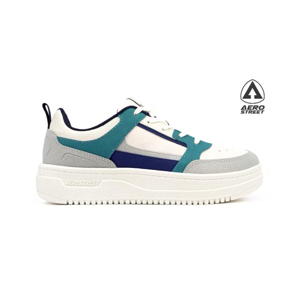 Aerostreet 37-44 Brooklyn Natural Biru Navy - Sepatu Sneakers Casual Sport