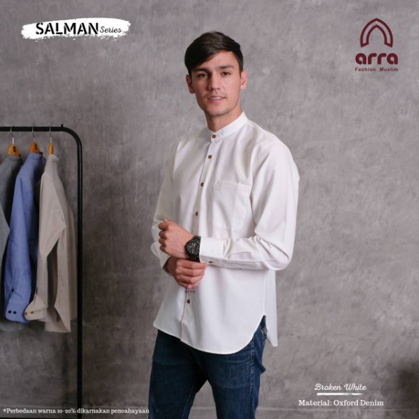 Arra - [PO] Baju Koko Salman Koko Daily Broken White