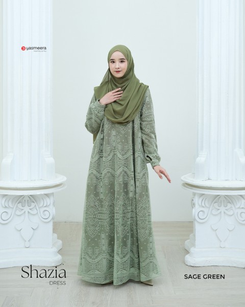 Yasmeera Gamis Shazia Sage Green
