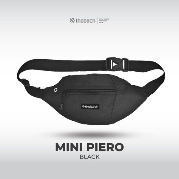 Thobach official - THOBACH Tas Waistbag MINI PIERO ALL SIZE BLACK