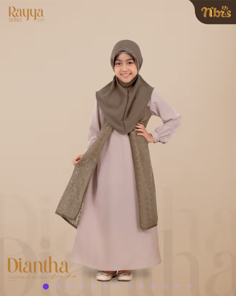 DIANTHA GAMIS ANAK CASHMEER BROWN P5