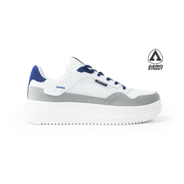 Aerostreet 37-44 Maximo Putih Abu Muda Biru Tua - Sepatu Sneakers Casual