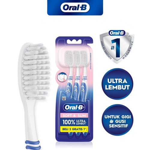 Sikat Gigi Oral-B Soft&Slim 3