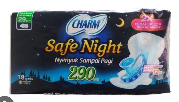 Charm safe night 18 pads