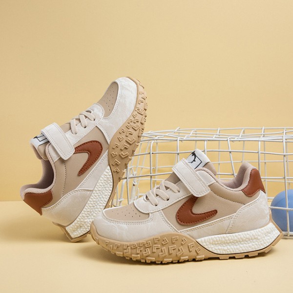 Meonky Sepatu anak laki-laki perempuan Sneakers Casual Q37 Khaki