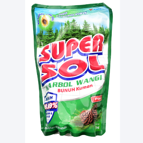 SUPERSOL KARBOL WANGI PINE 750ML REFILL