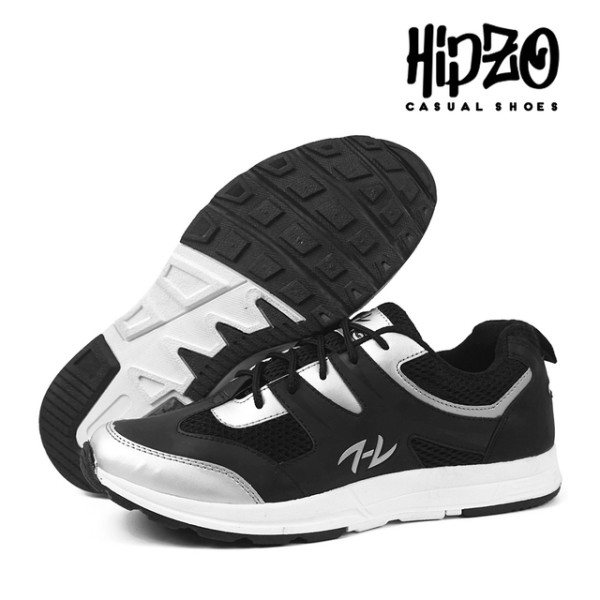 Hipzo Sepatu M060 Hitam Silver
