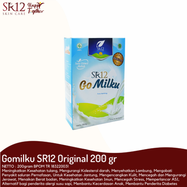 SR12 Gomilku Susu Kambing Etawa Dilengkapi Daun Kelor Madu Ikan Gabus 600 gr Original
