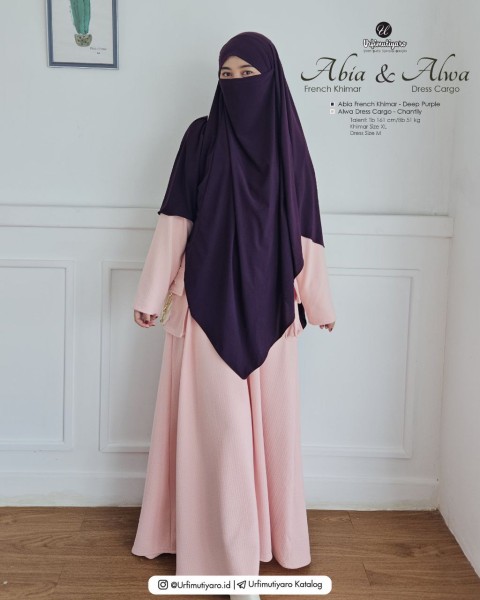 ABIA FRENCH KHIMAR DEEP PURPLE