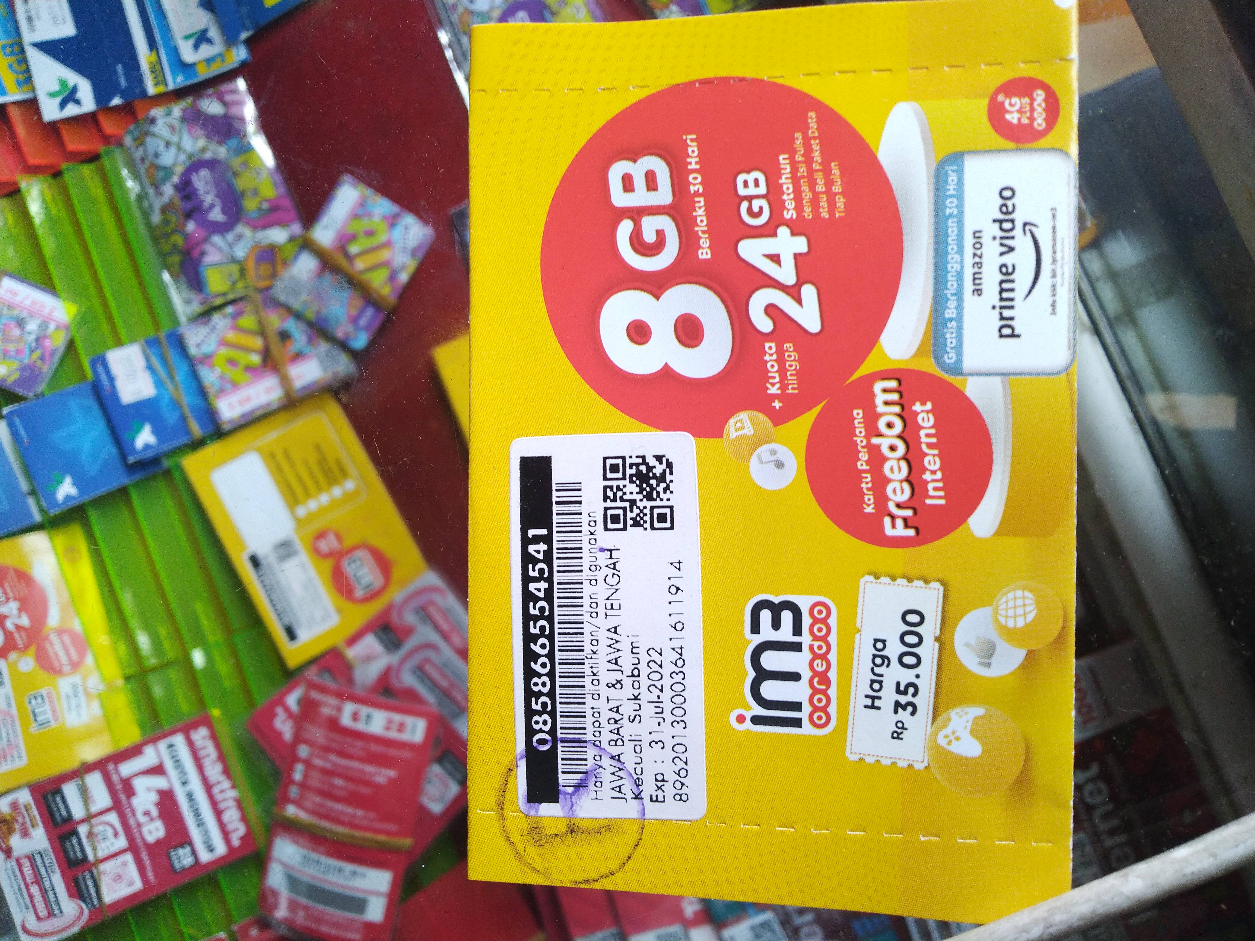 Kartu perdana dan paketan