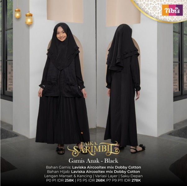 LAIKA GAMIS ANAK BLACK P9