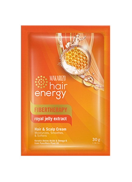 Makarizo Hair Energy Hair & Scalp Creambath Fibertherapy 30gr Sachet Masker Rambut Krimbat saset