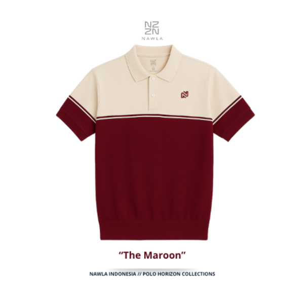 Nawla Polo shirt Horizon Maroon