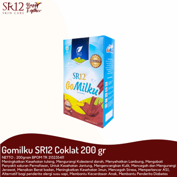 SR12 Gomilku Susu Kambing Etawa Dilengkapi Daun Kelor Madu Ikan Gabus 200 gr Coklat