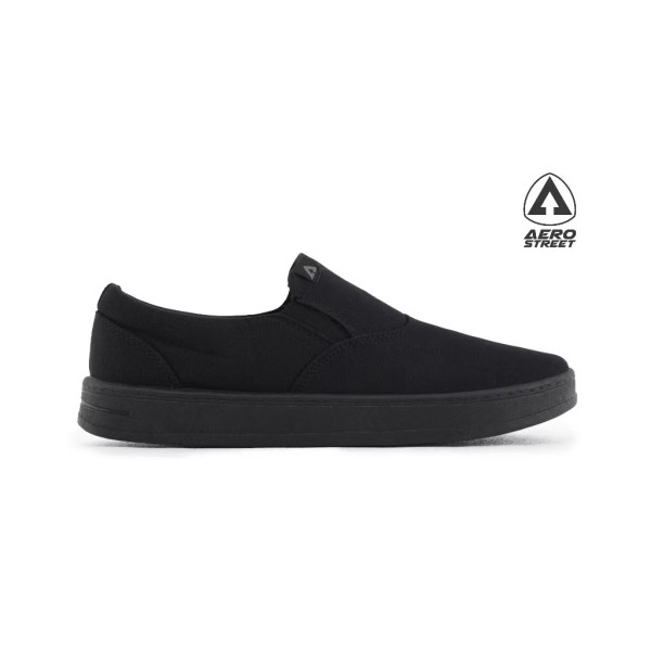 Aerostreet 37-44 Comfy 2.0 Hitam Hitam Hitam - Sepatu Sneakers Casual